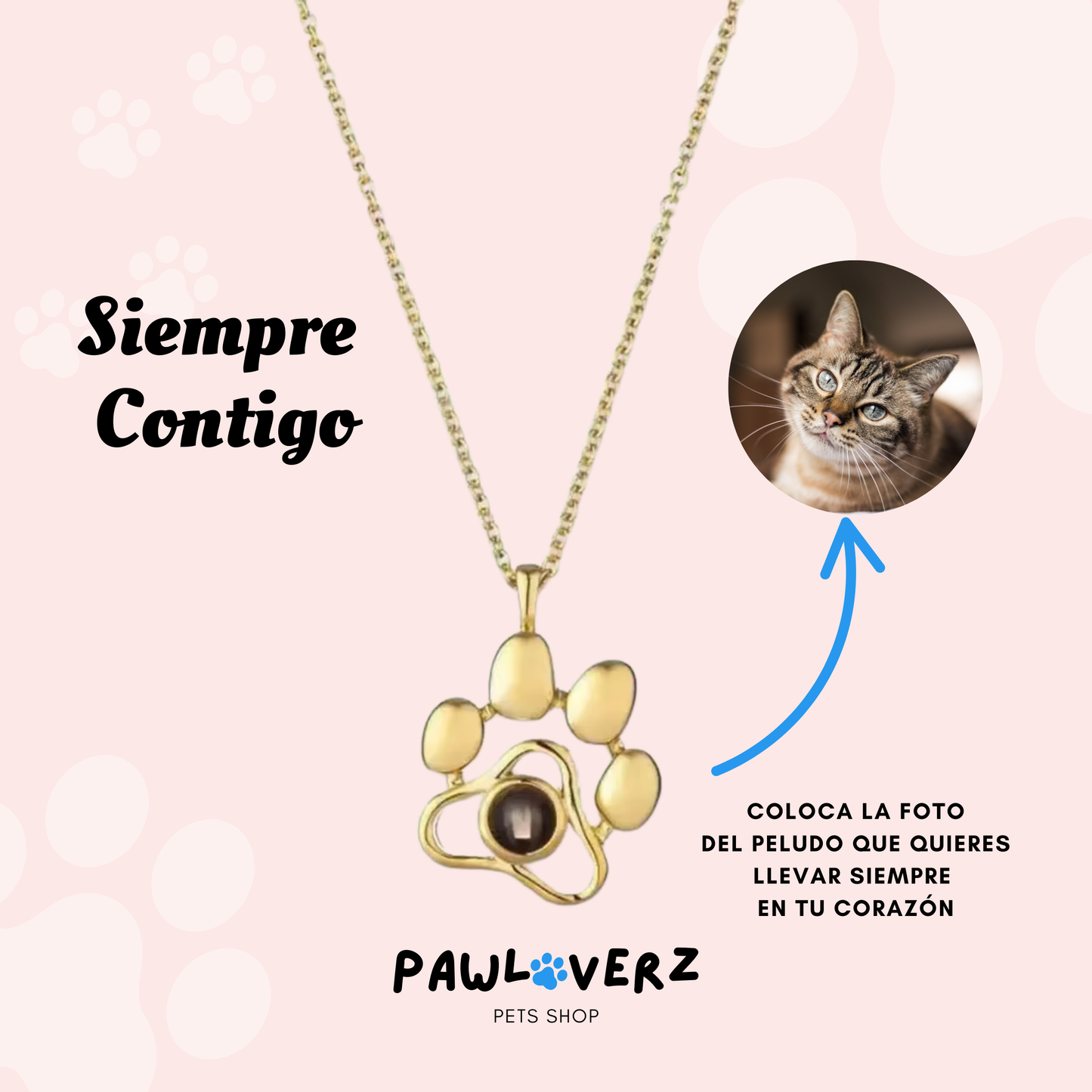 Huella del Alma – Colgante con Foto Secreta de tu Mascota-