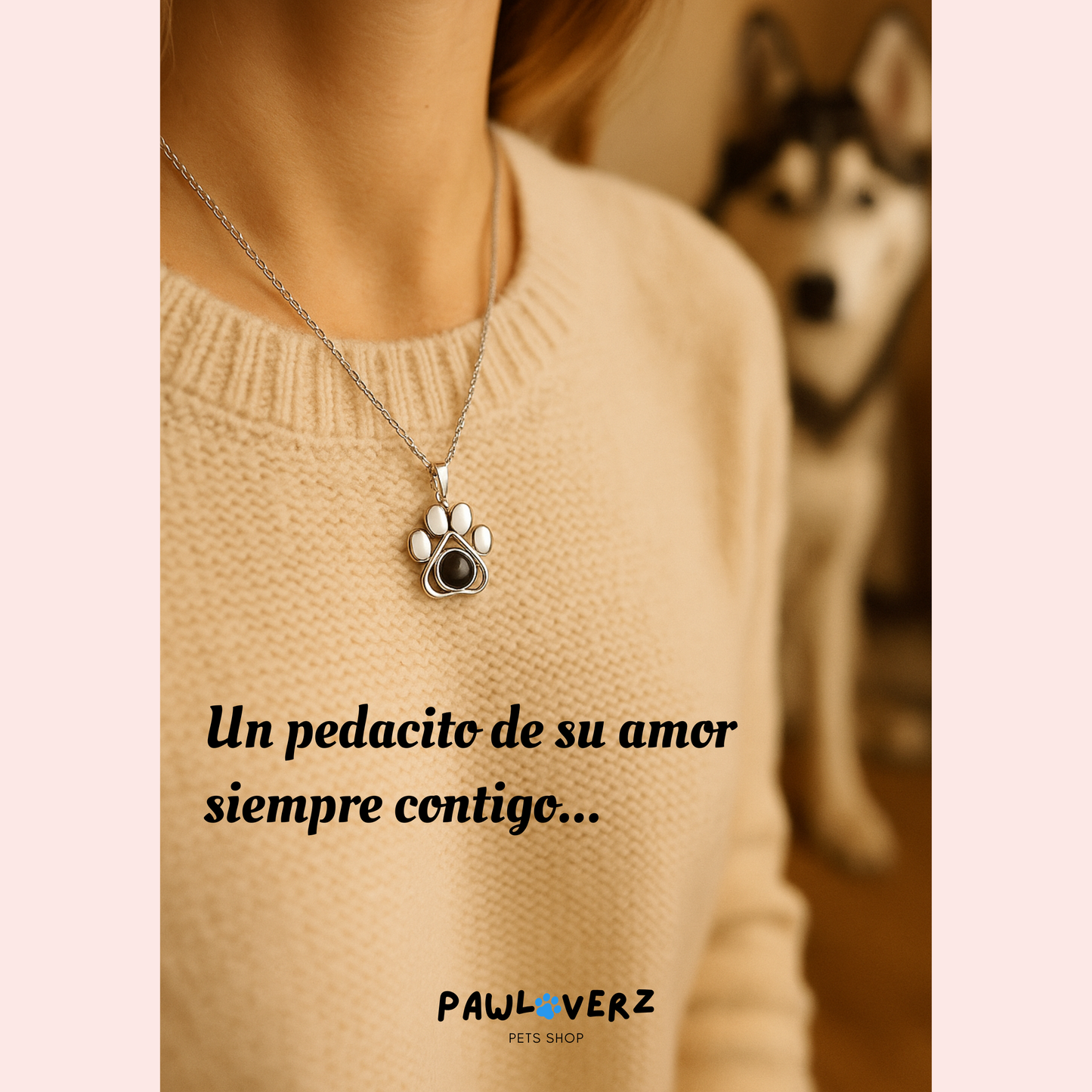 Huella del Alma – Colgante con Foto Secreta de tu Mascota-